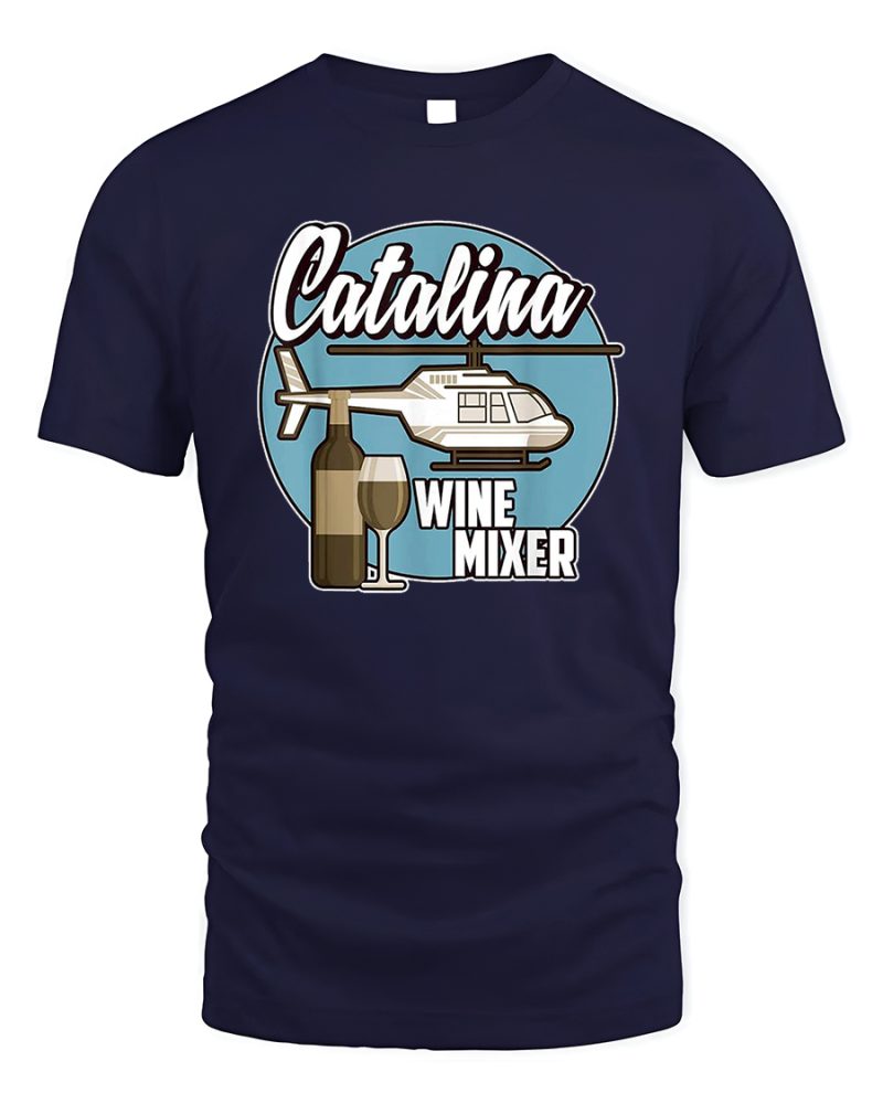 T-shirt Bold Graphic Catalina Wine Mixer Color Navy