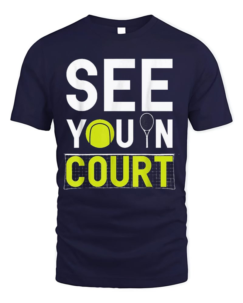 Sports Themed T-shirt See You In Court Color Navy