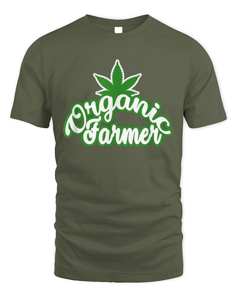 Statement T-shirt Graphics Organic Farmer Color Military Green