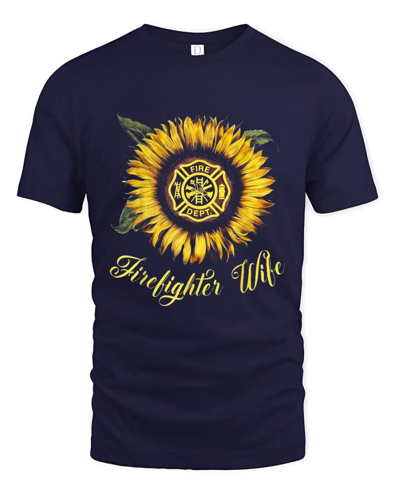 Creative T-shirt Prints Firelighting Wife Color Navy