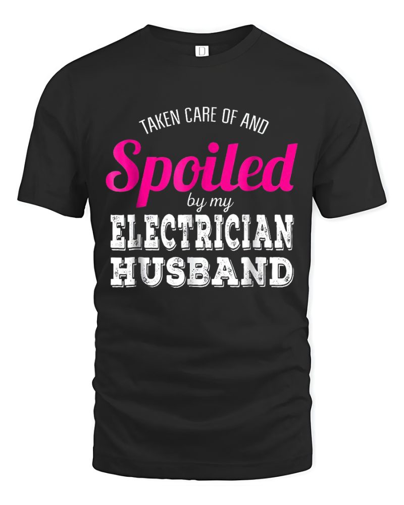 Career Inspiration Tee Electrician Husband Color Black